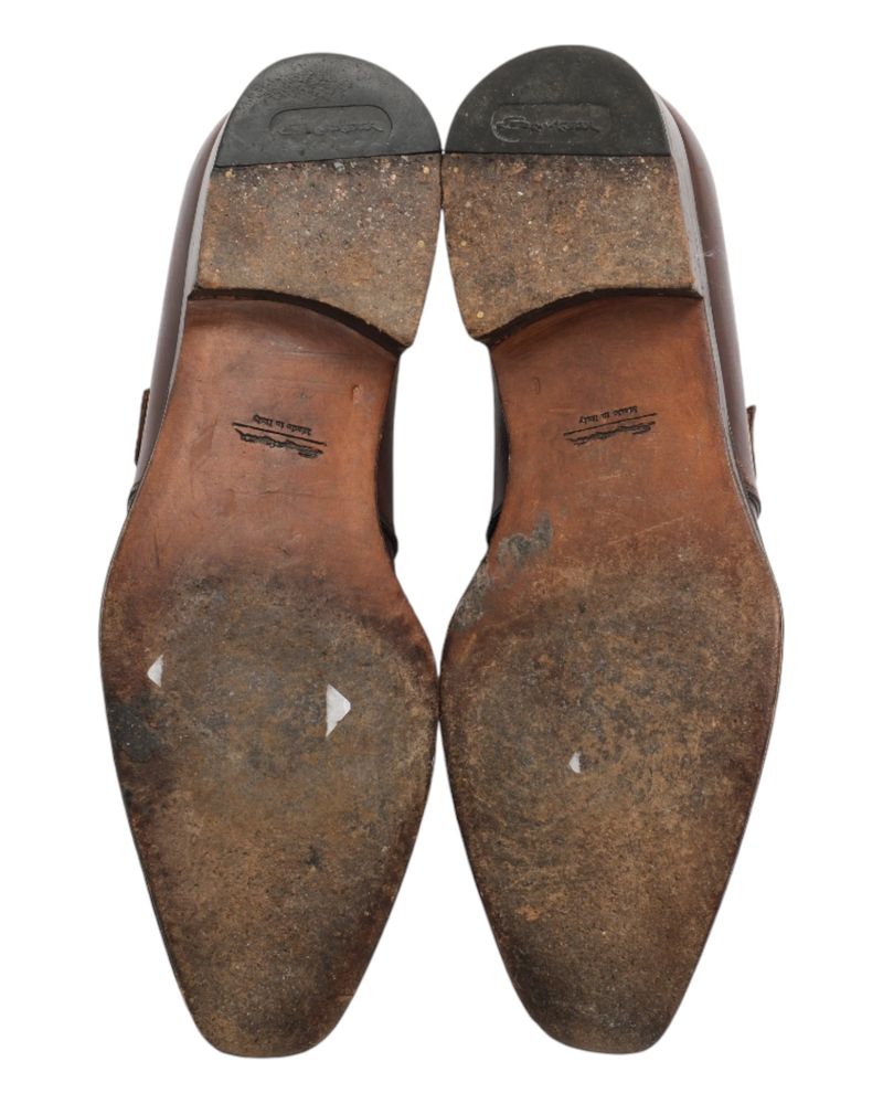 Dark Brown Leather Single Monks