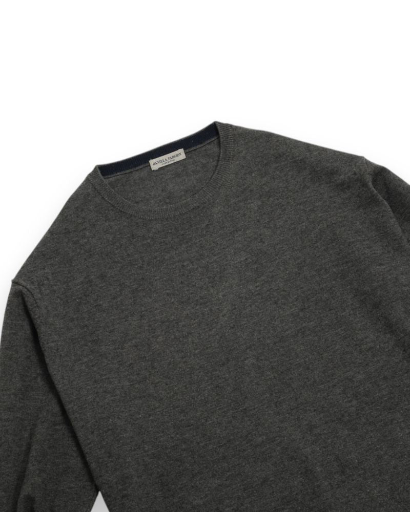 Dark Grey Wool/Cashmere/Silk Sweater