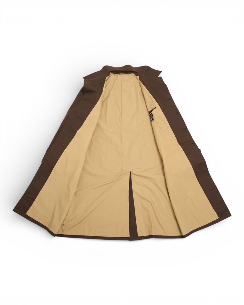 Dark Brown Water-Repellent Raglan Coat