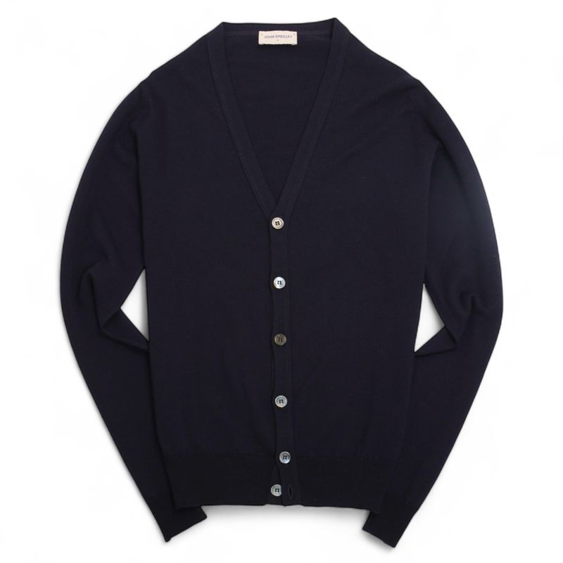 Navy Merino Cardigan