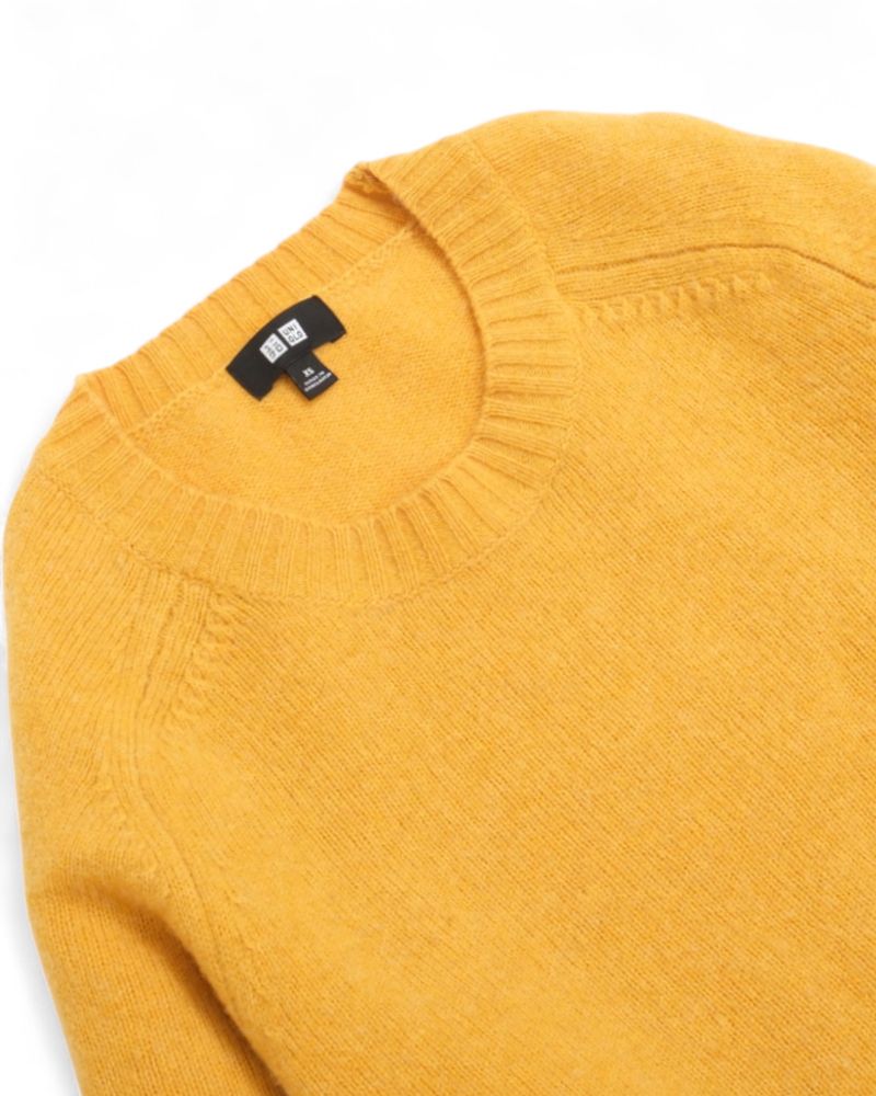 Warm Yellow Wool Raglan Sweater