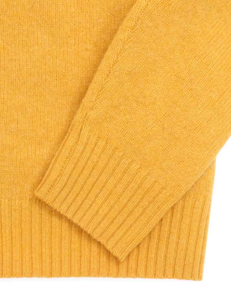Warm Yellow Wool Raglan Sweater