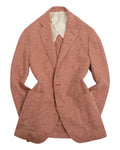 Pale Red Herringbone Silk Sports Jacket