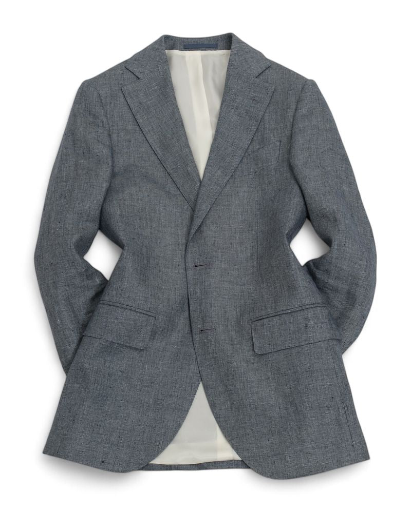Pale Blue 3-Piece Linen Suit