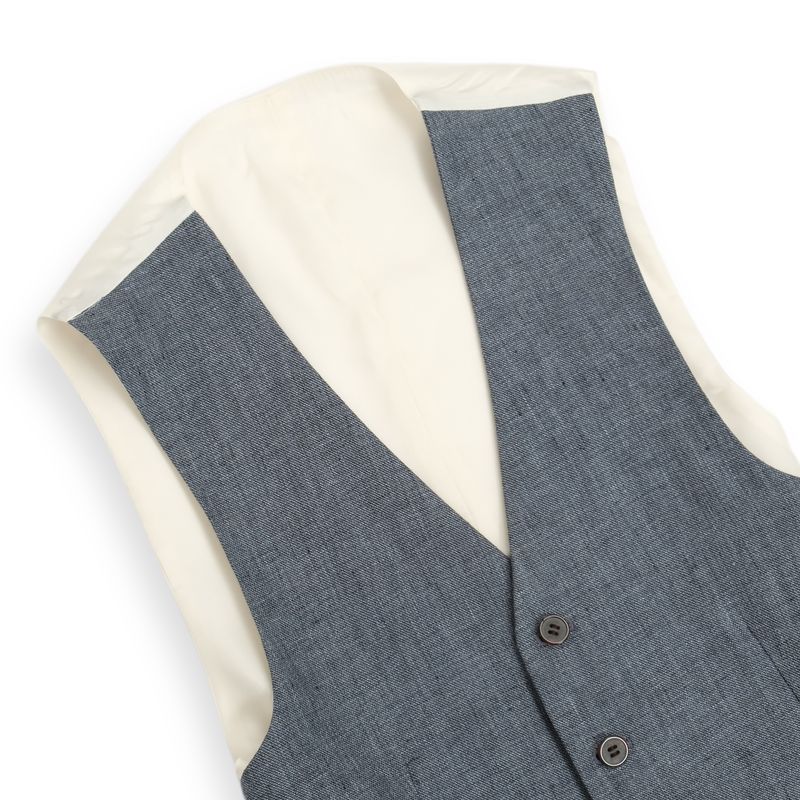 Pale Blue 3-Piece Linen Suit