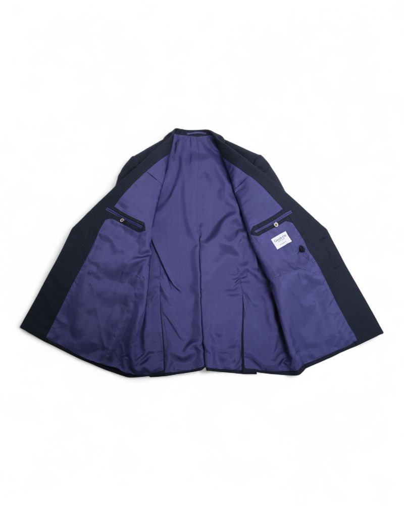 Navy DB. Glen Check Suit