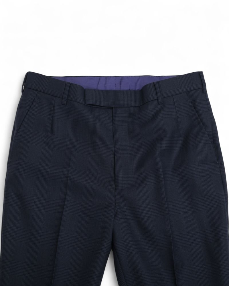 Navy DB. Glen Check Suit