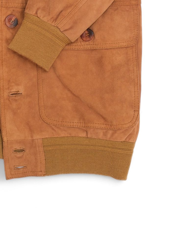 Light Brown Suede Flight Jacket