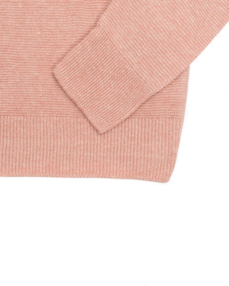 Pale Pink Cotton Linen Sweater