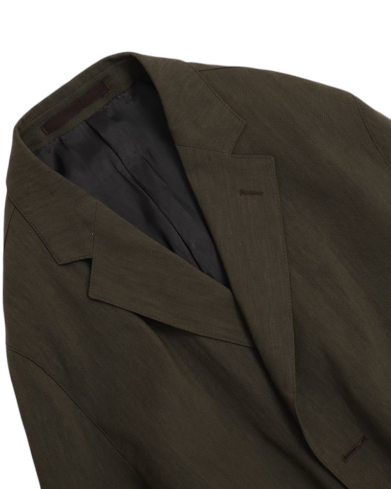 Olive Linen & Wool Coat
