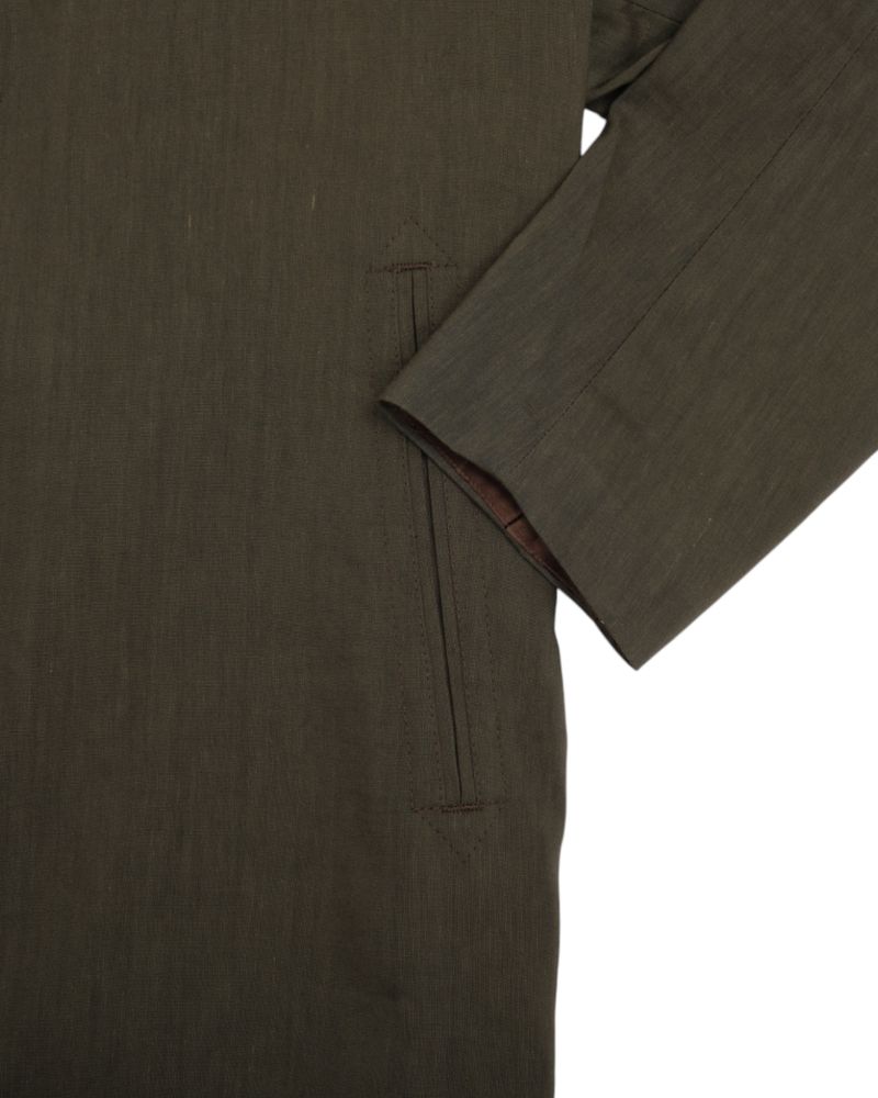 Olive Linen & Wool Coat