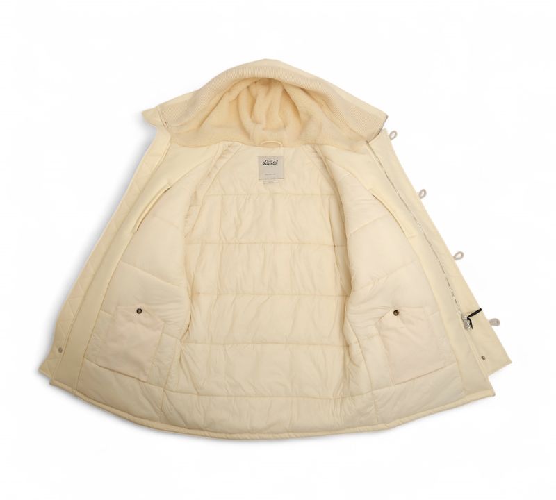 Off White Padded Water-Repellent Arctic Wool Jacket