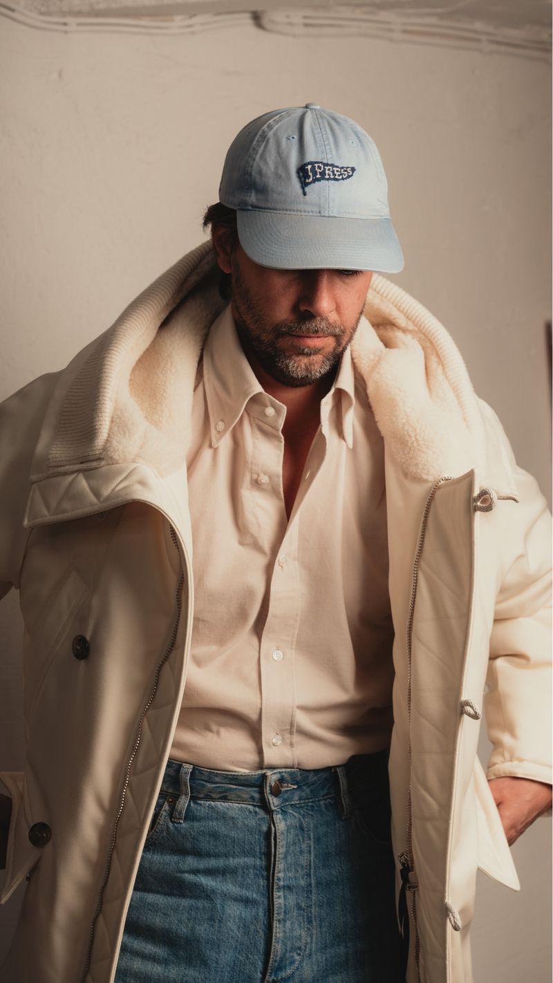 Off White Padded Water-Repellent Arctic Wool Jacket