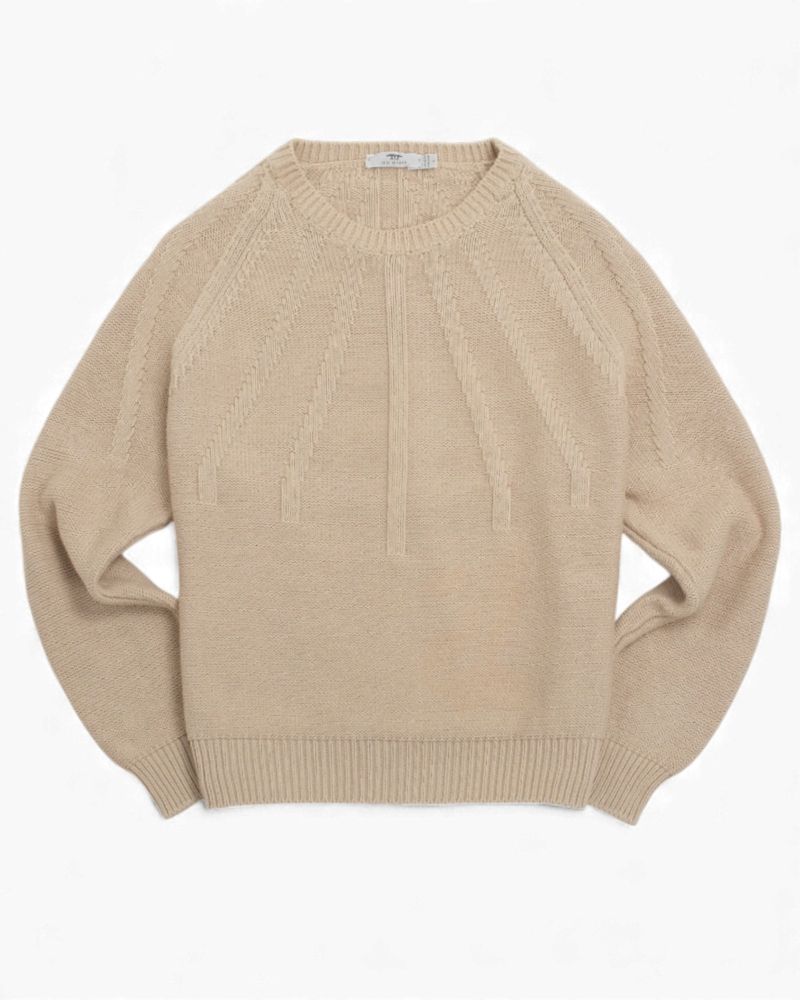 Light Beige Heavy Cotton Crewneck