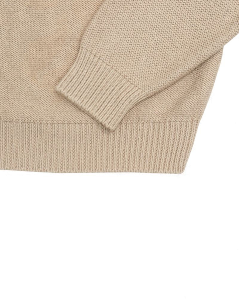 Light Beige Heavy Cotton Crewneck