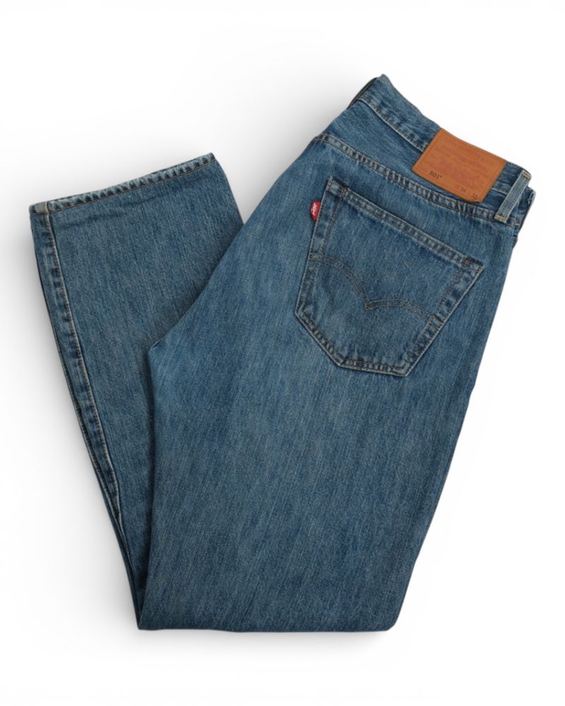 Mid Blue High-Rise 501s