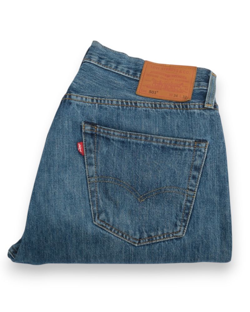 Mid Blue High-Rise 501s