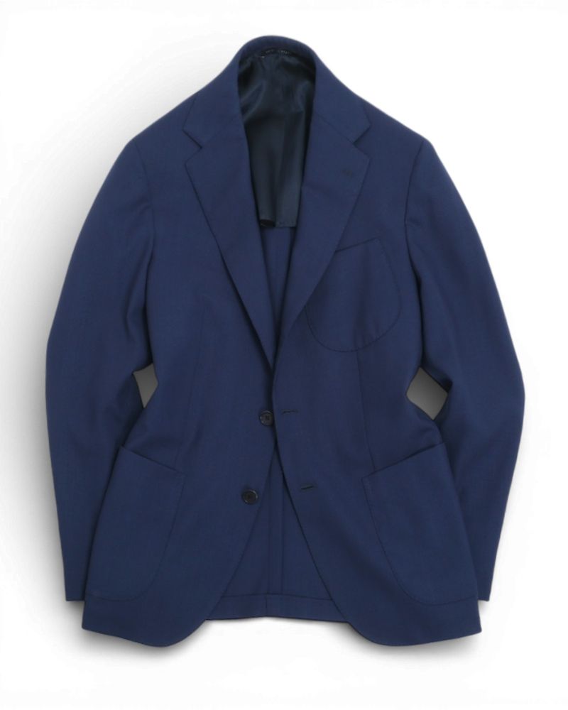 Blue Wool Hopsack Sports Jacket