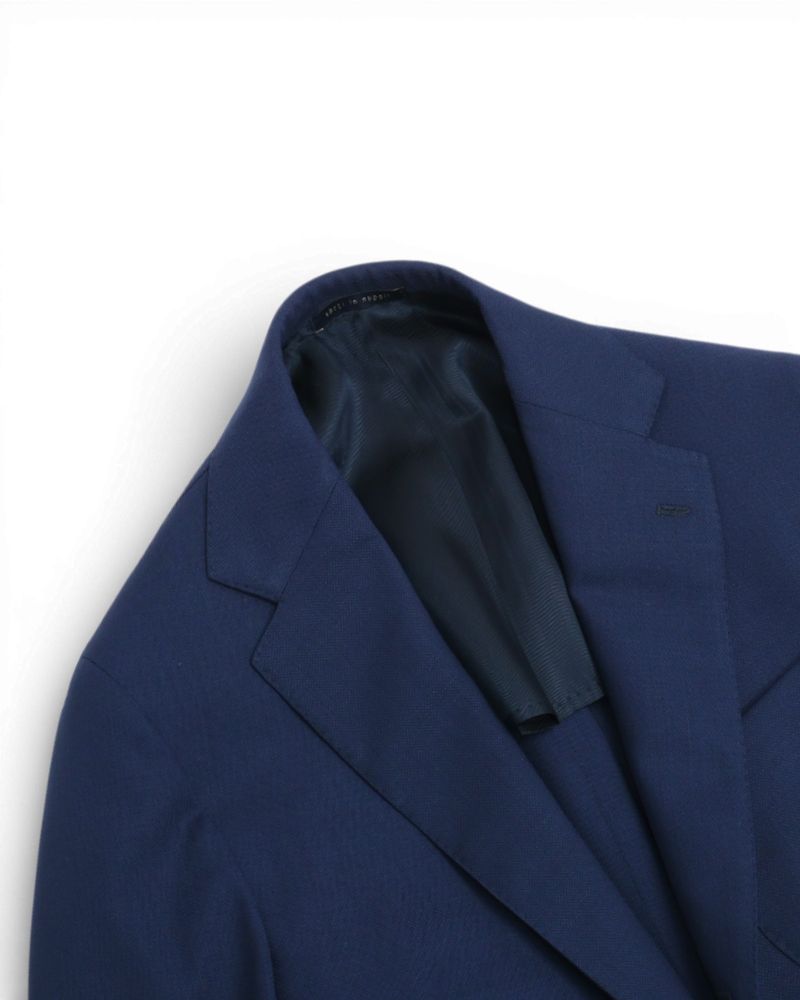 Blue Wool Hopsack Sports Jacket