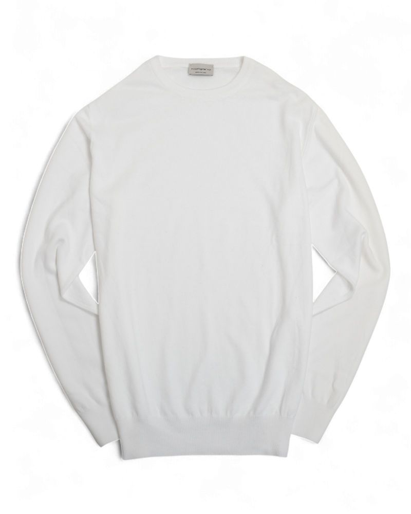 Off White Cotton Crewneck