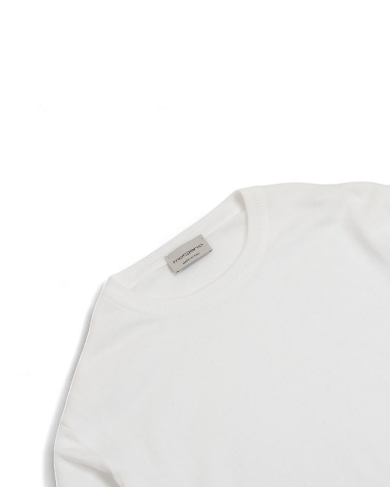 Off White Cotton Crewneck