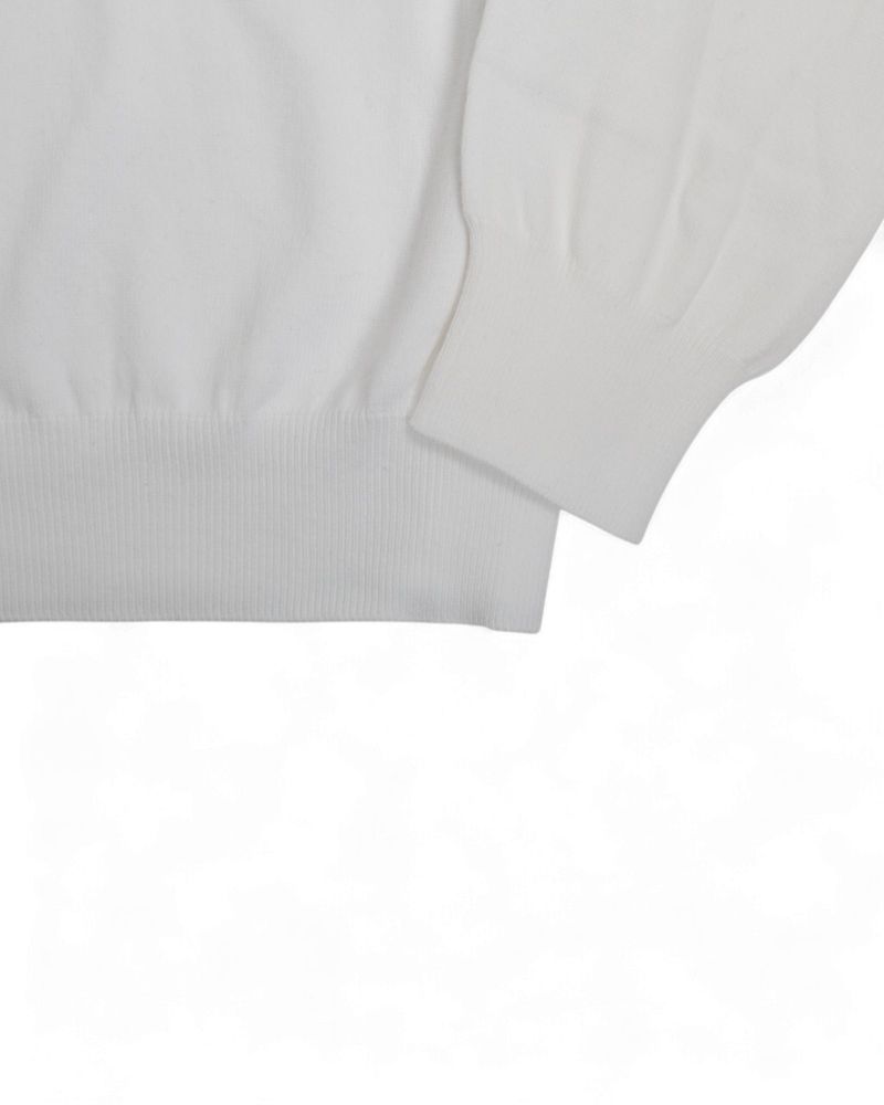 Off White Cotton Crewneck