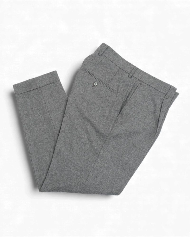 Mid Grey Flannel Trousers