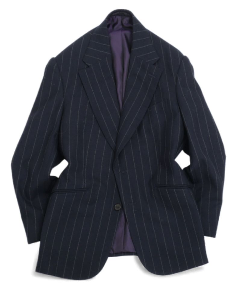 Navy Flannel Chalk-Stripe Suit