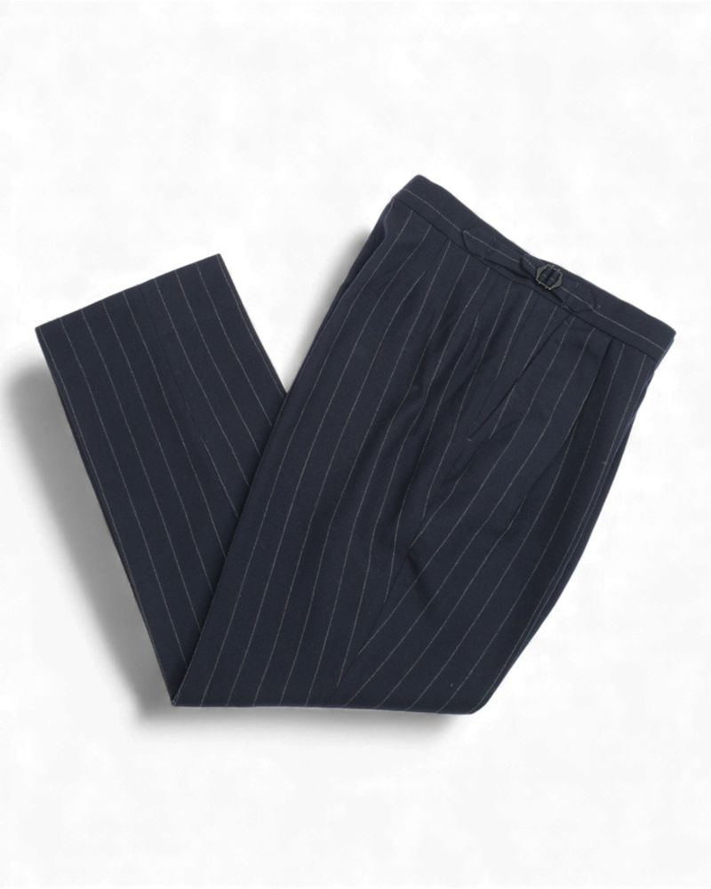 Navy Flannel Chalk-Stripe Suit