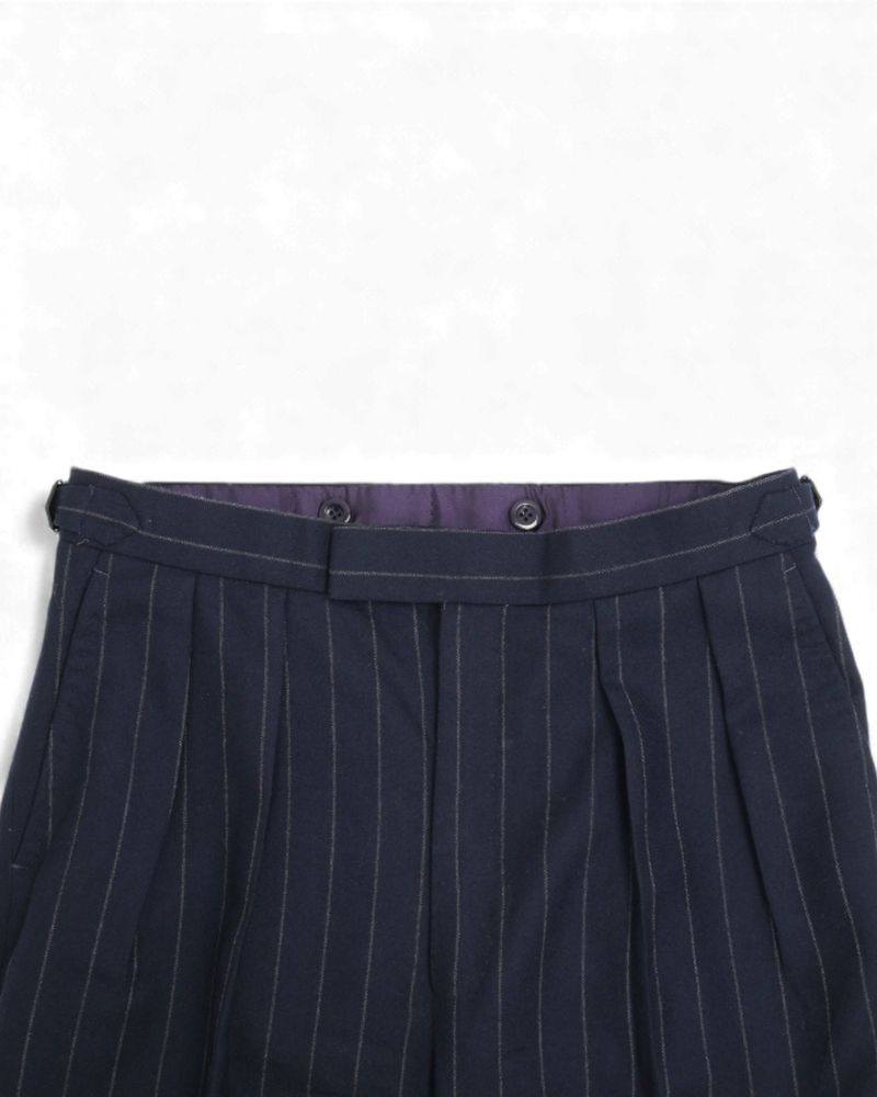 Navy Flannel Chalk-Stripe Suit