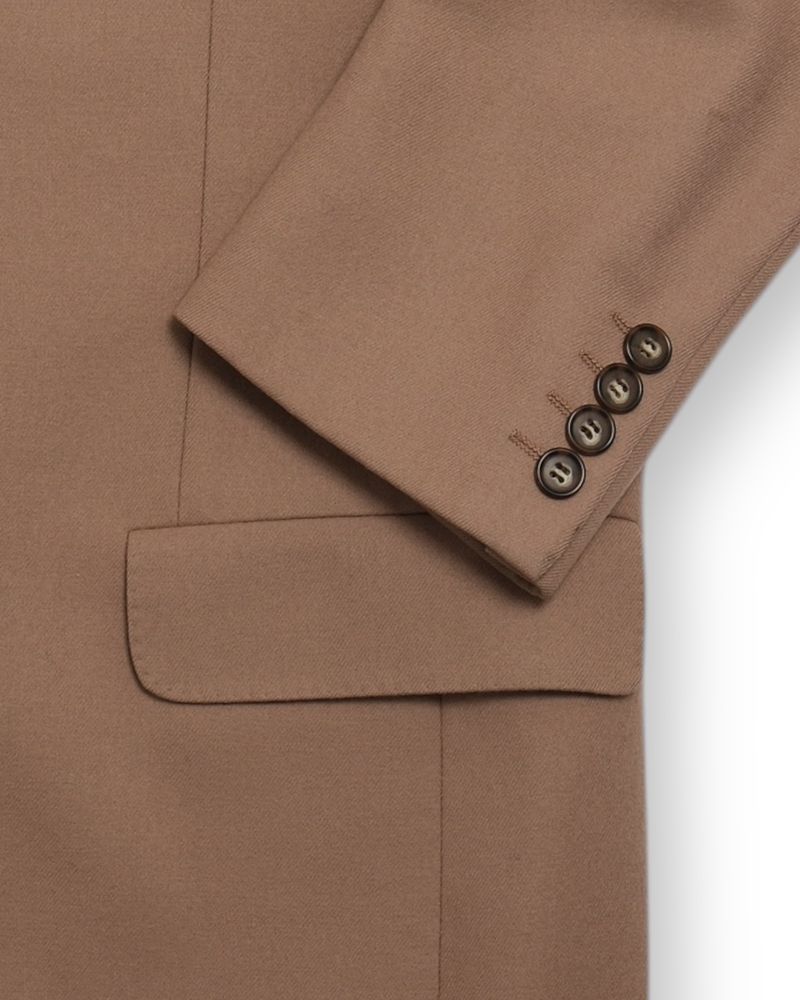 Beige Worsted Twill Sports Jacket