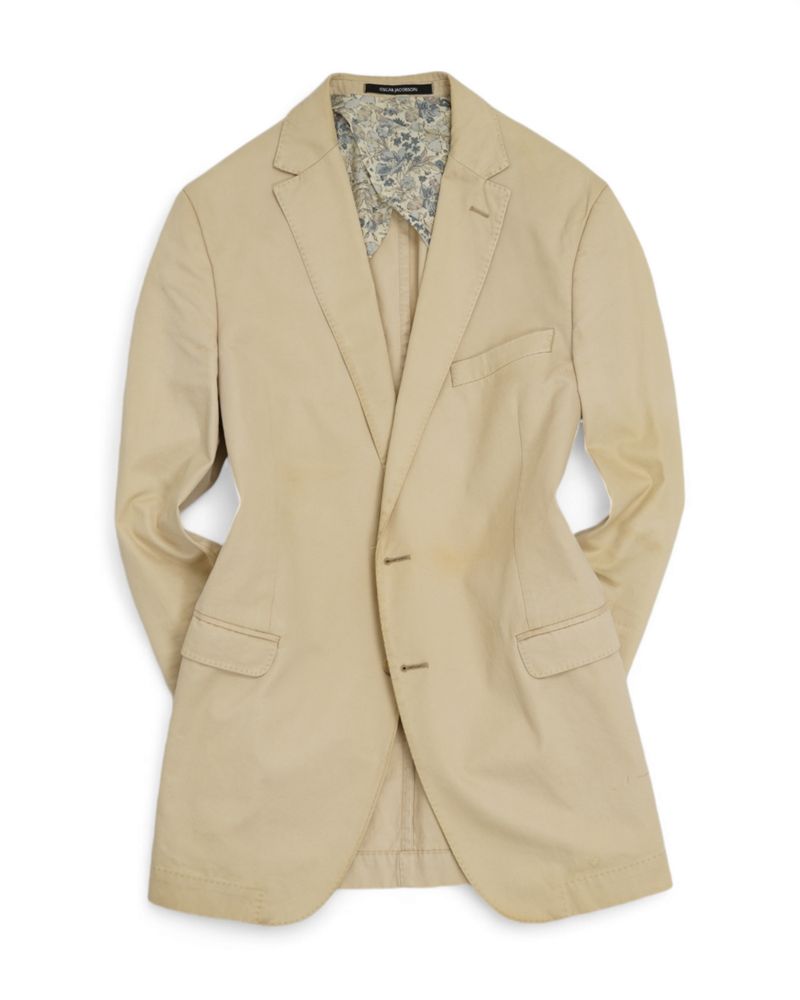 Beige Cotton Sports Jacket