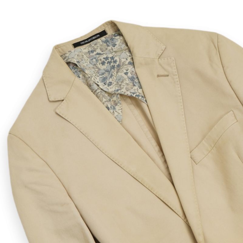 Beige Cotton Sports Jacket
