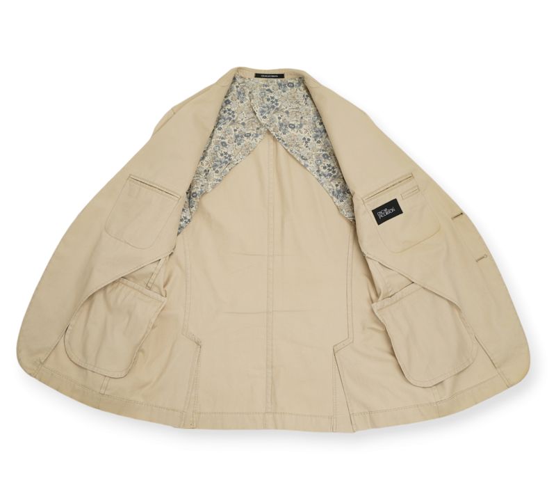 Beige Cotton Sports Jacket