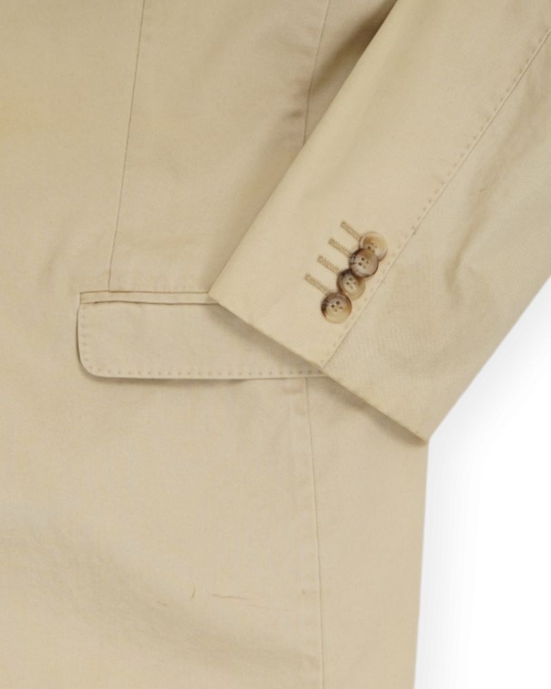 Beige Cotton Sports Jacket