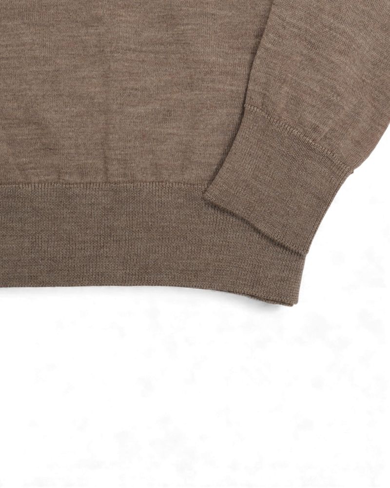 Taupe Merino Polo