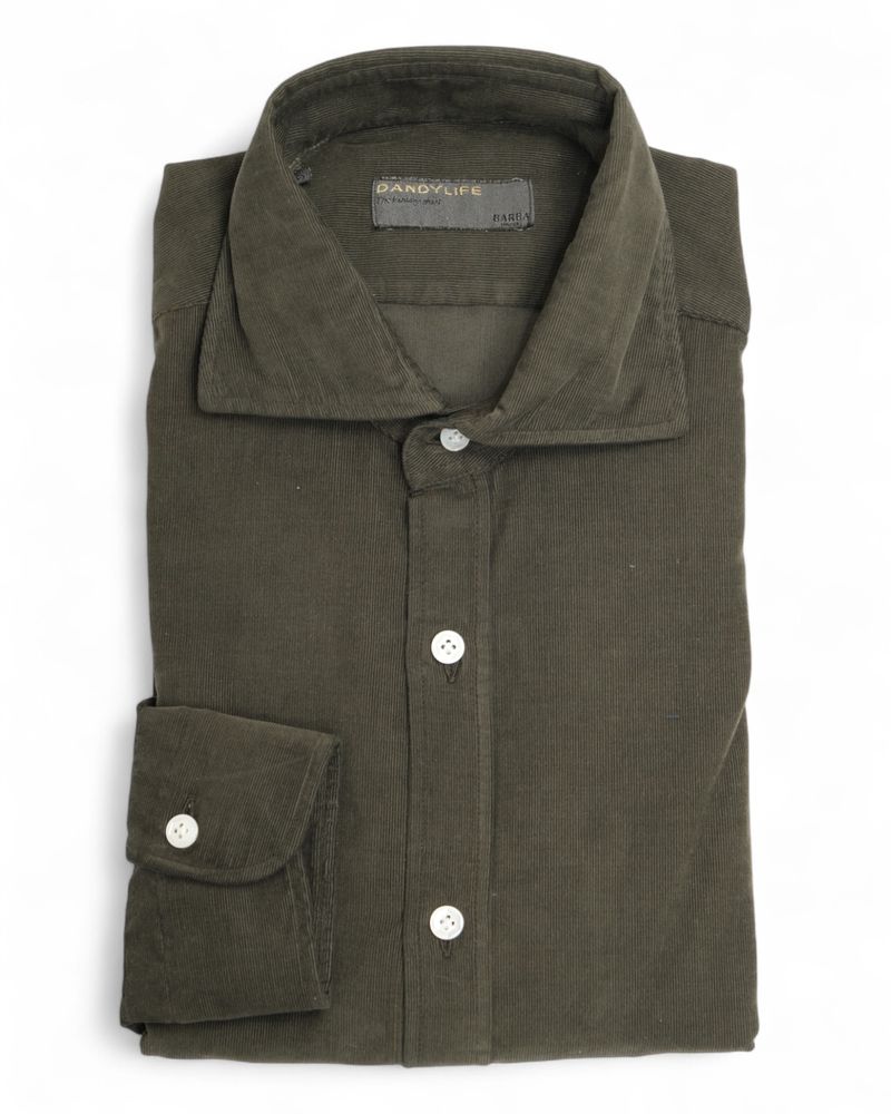 Olive Baby Cord Shirt