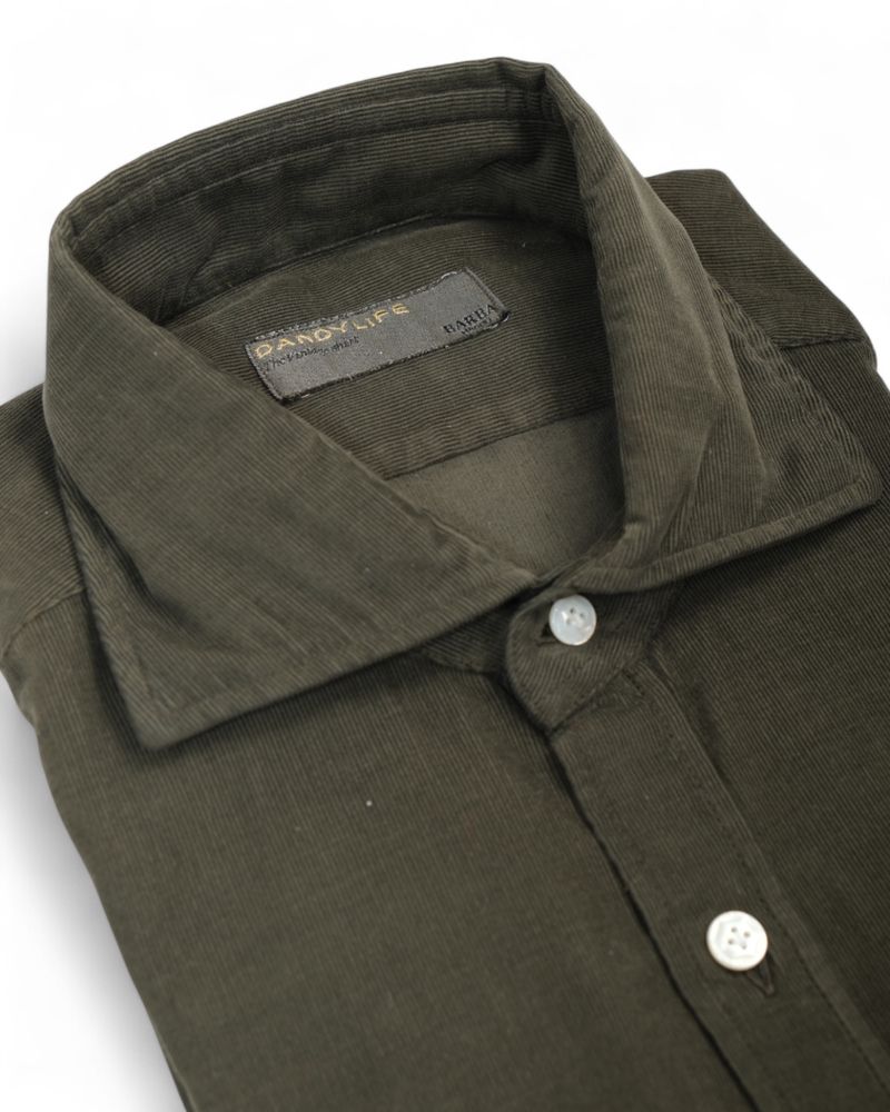 Olive Baby Cord Shirt