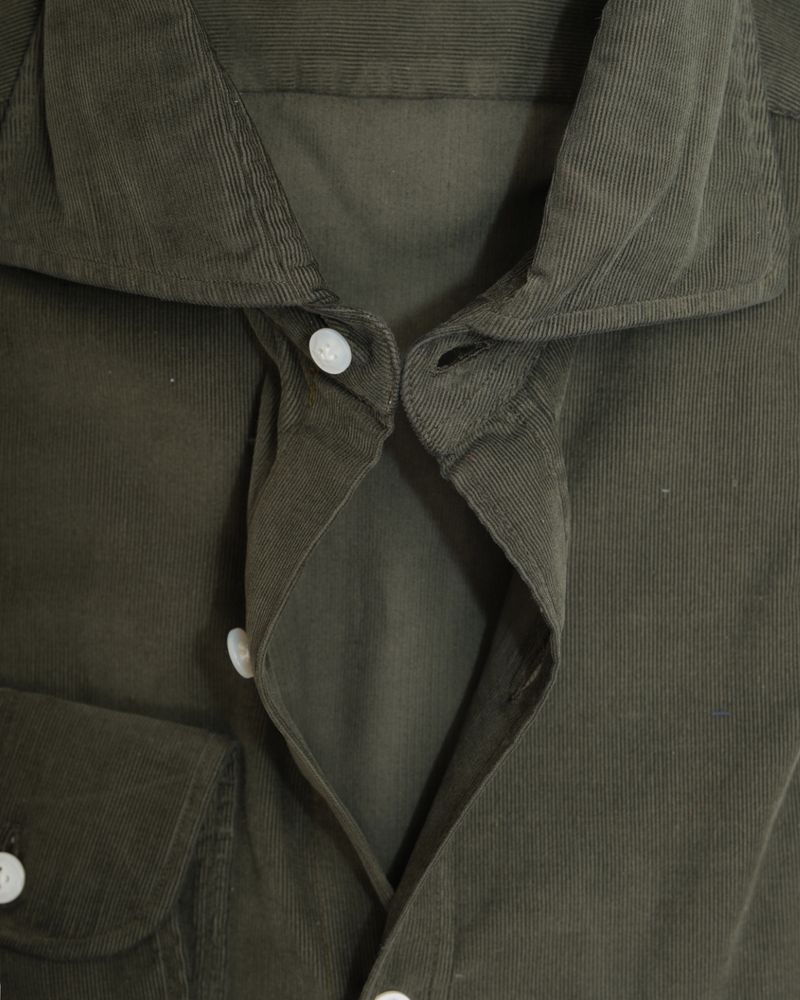 Olive Baby Cord Shirt