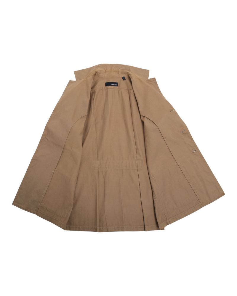 Khaki Twill Camp-Collar Short-Sleeve Shirt