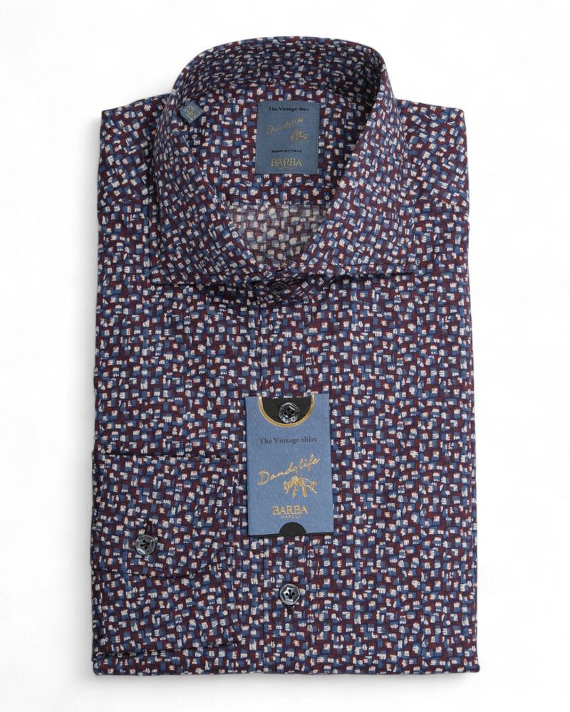 Multicolored Vintage Print Poplin Shirt