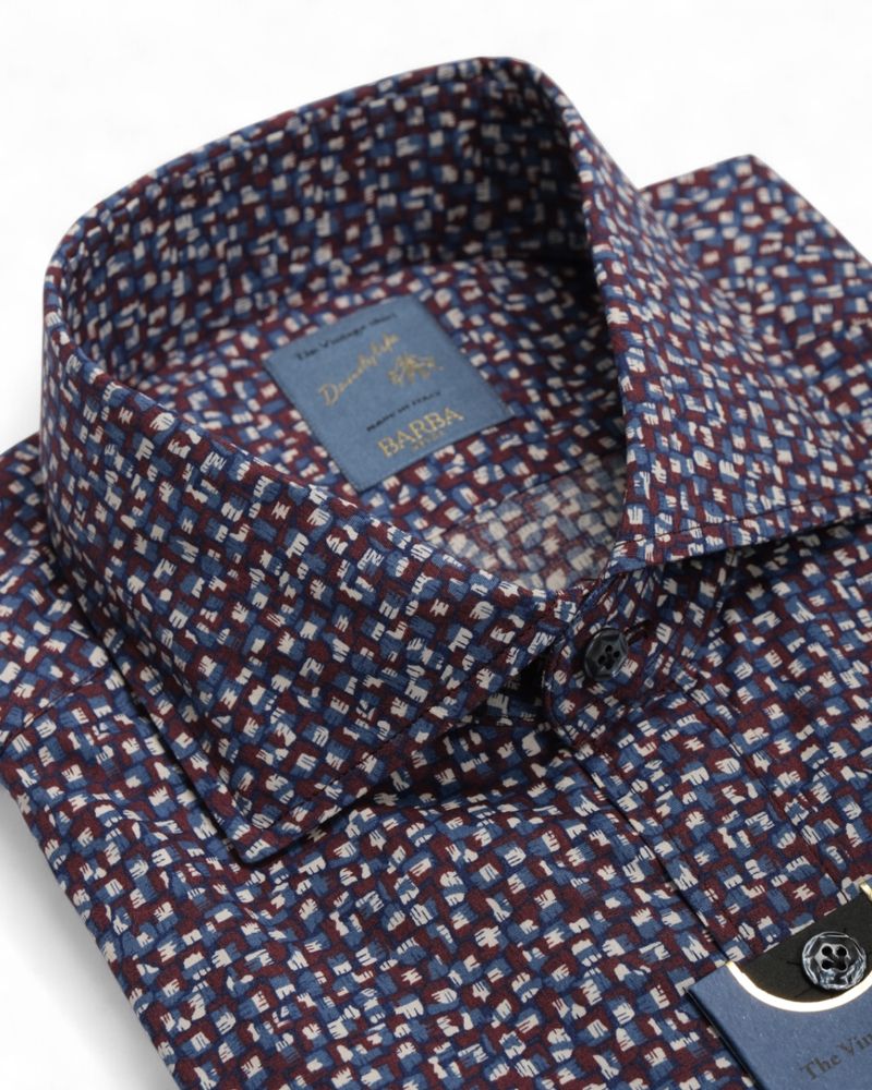 Multicolored Vintage Print Poplin Shirt