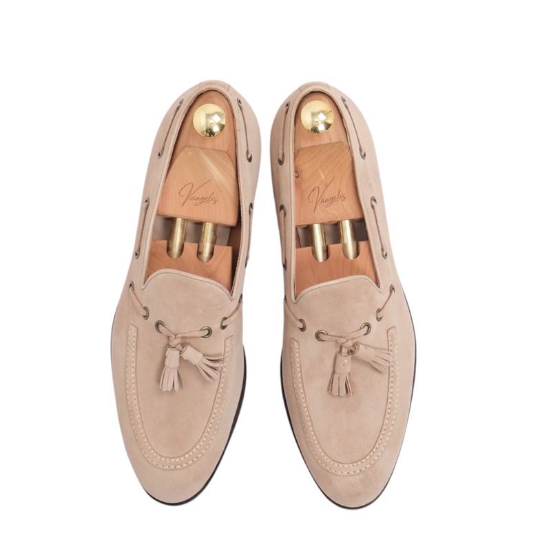 Light Beige Tassle Loafers