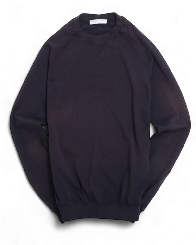 Navy Cotton Jersey Raglan Sweatshirt