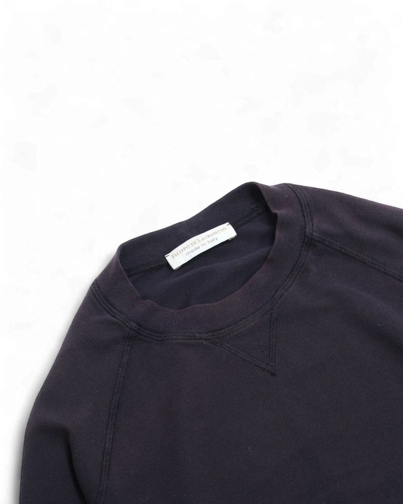 Navy Cotton Jersey Raglan Sweatshirt