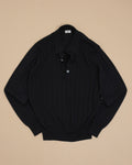 Nero Nonpareil Collo Americano Long-Sleeve Polo
