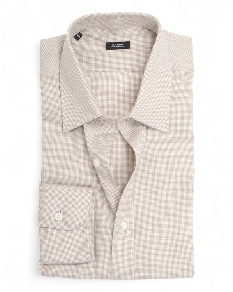 Beige Houndstooth Shirt