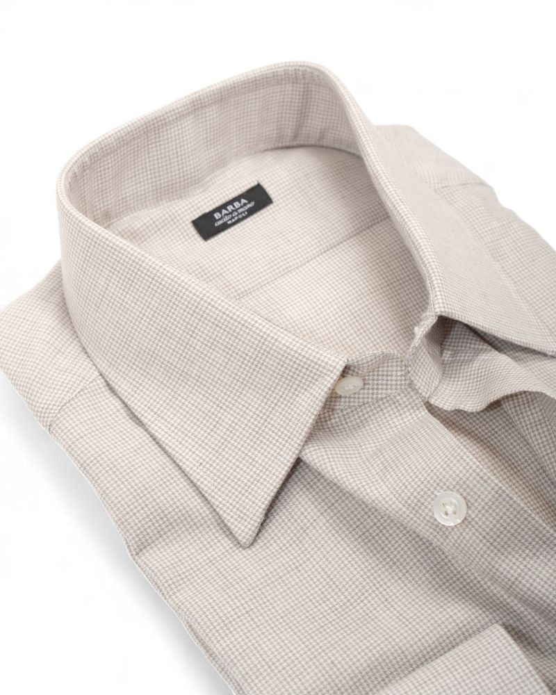Beige Houndstooth Shirt