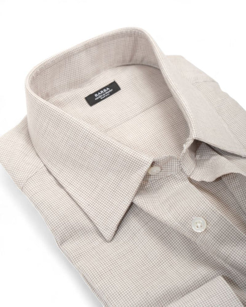 Beige Houndstooth Shirt