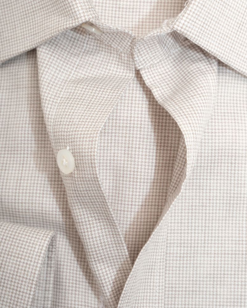 Beige Houndstooth Shirt